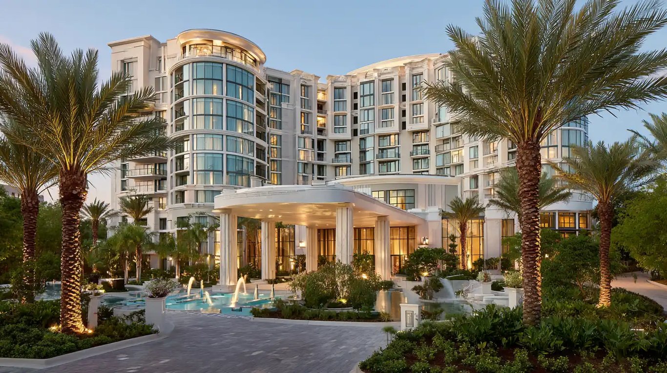 The Zen Pacific Orlando — elegant exterior at sunset