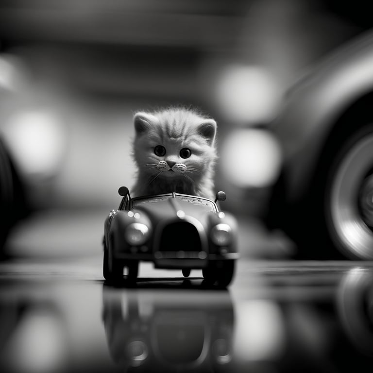 Cat with minicar #3