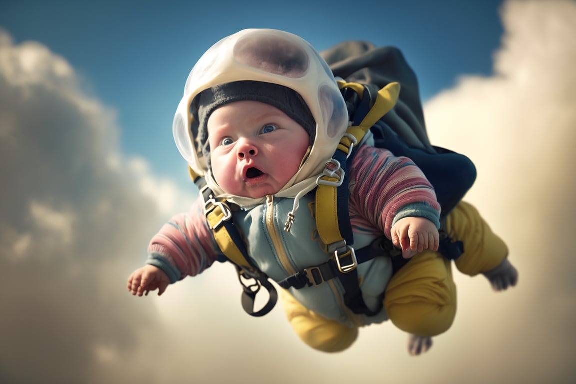 Skydiving babies 3 by Garry