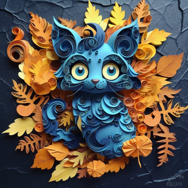 Quilled Animal Portraits 8 by Irina Shamaeva