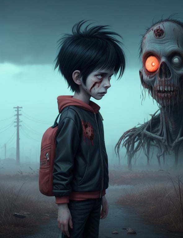 Zombie Apocalypse Kids #1 by AIStandby