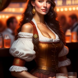Octoberfest woman beer