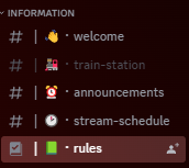 Screenshot from discord, which shows the rules channel