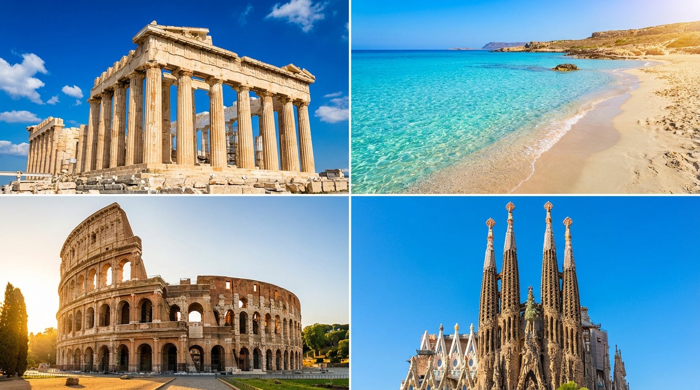 Colaj destinații europene populare pentru vacanțe last-minute din România