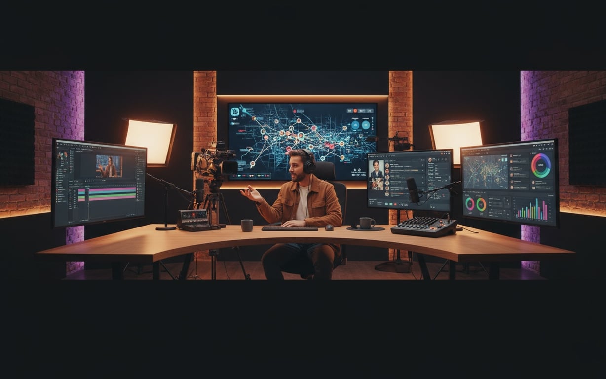 Creator de conținut dezvoltând strategii interactive de content marketing