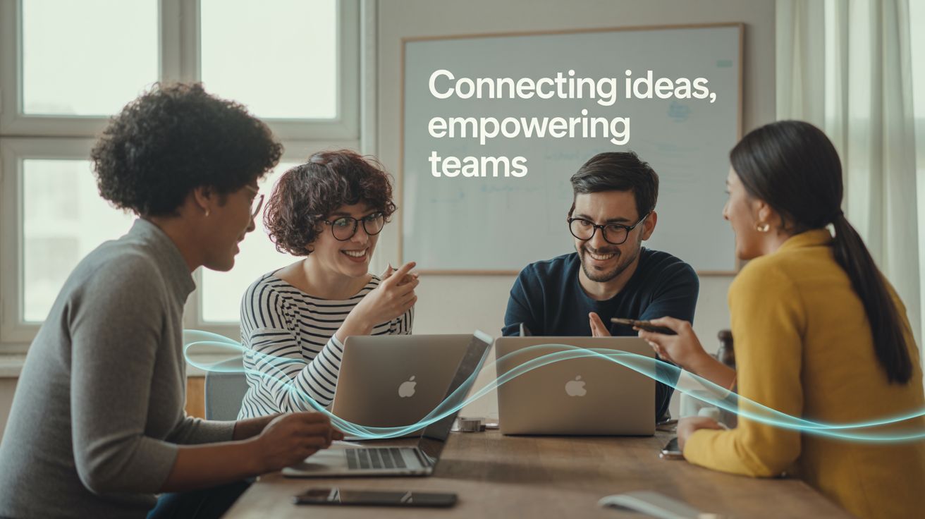 Conceptual image of AI enhancing team communication in Slack