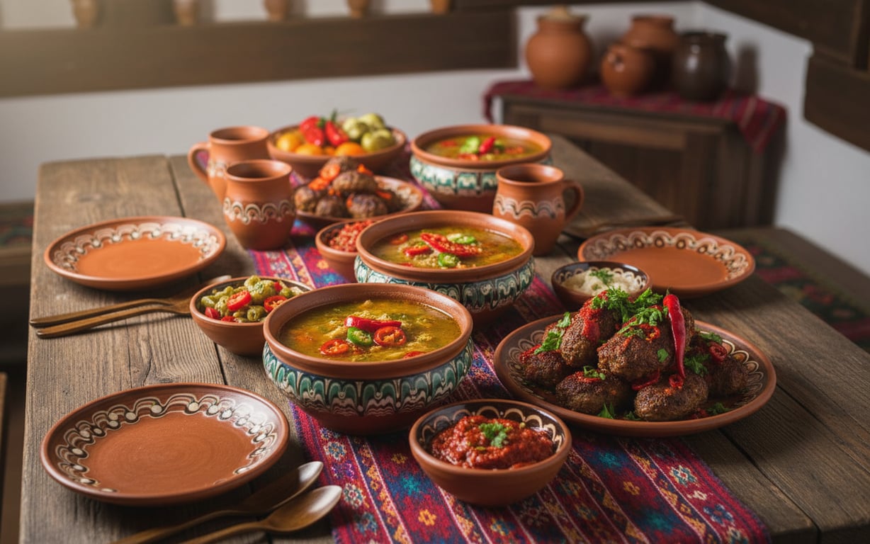 Preparate românești tradiționale adaptate vegan cu ardei iuți