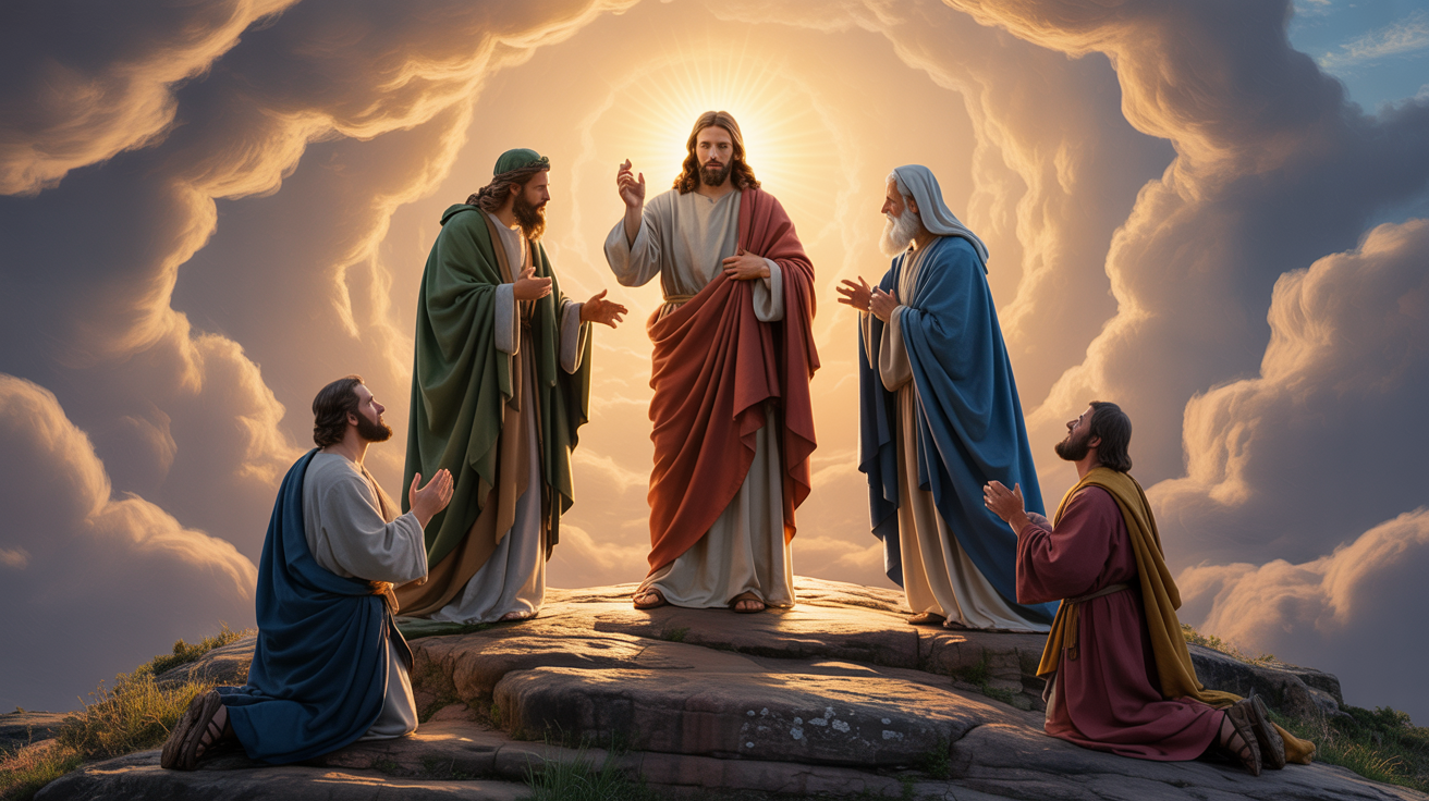 Schimbarea la Față: Iisus, Moise și Ilie pe Muntele Taborului.