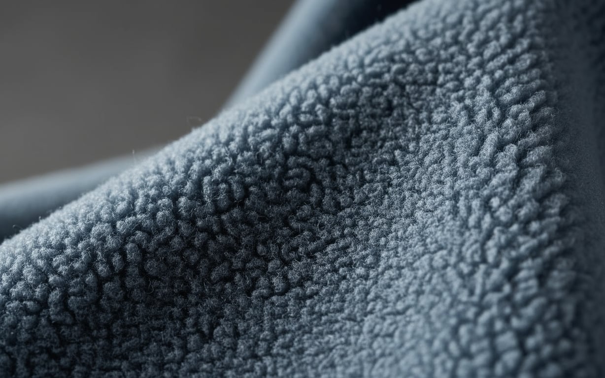 Material fleece polar textură apropiată fibră sintetică poliester