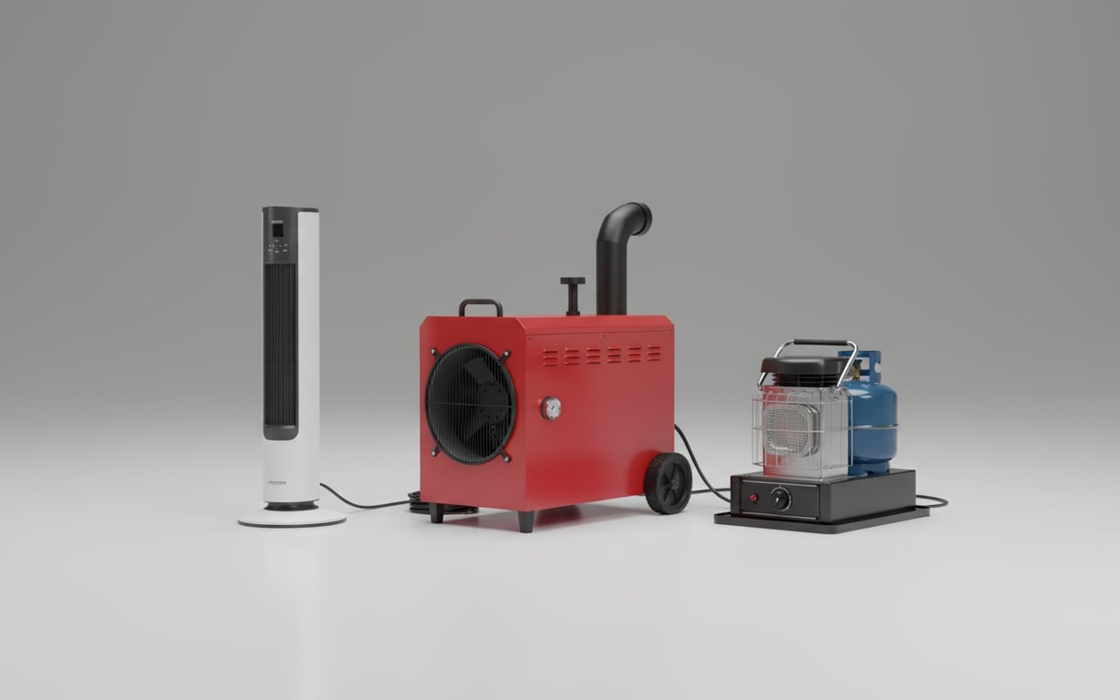 Comparație între trei tipuri de aeroterme: electrică, pe motorină și pe gaz