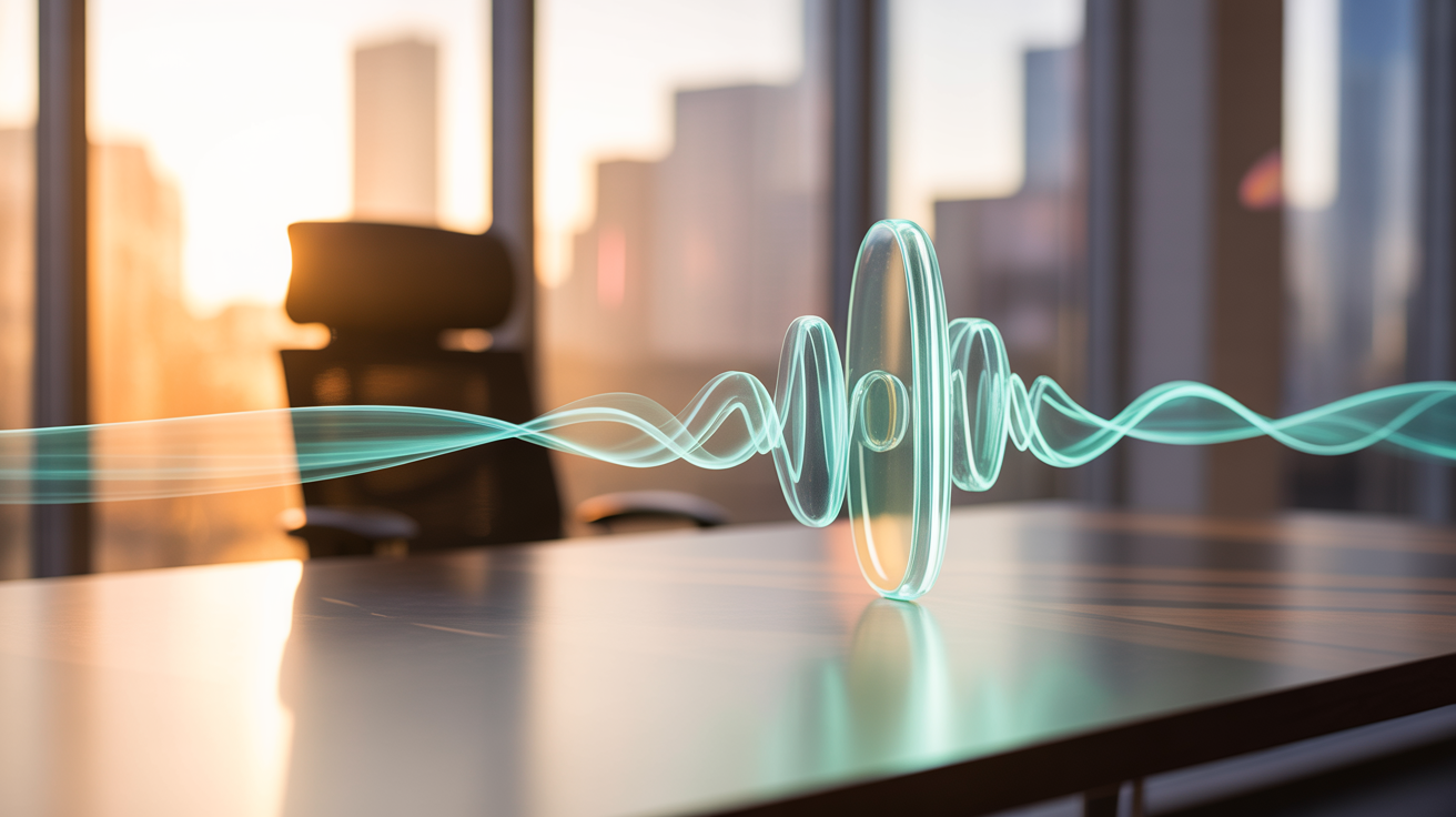 Illustration of a digital heartbeat representing Slack notifications in a workplace