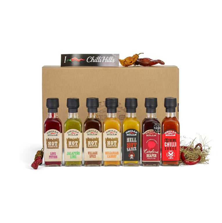 Sosuri picante artizanale Chilli Hills cu ardei iuți și condimente naturale