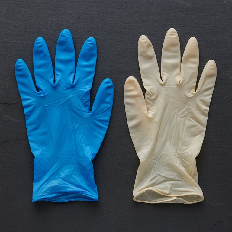 Tabel comparativ între proprietățile mănușilor nitril și latex