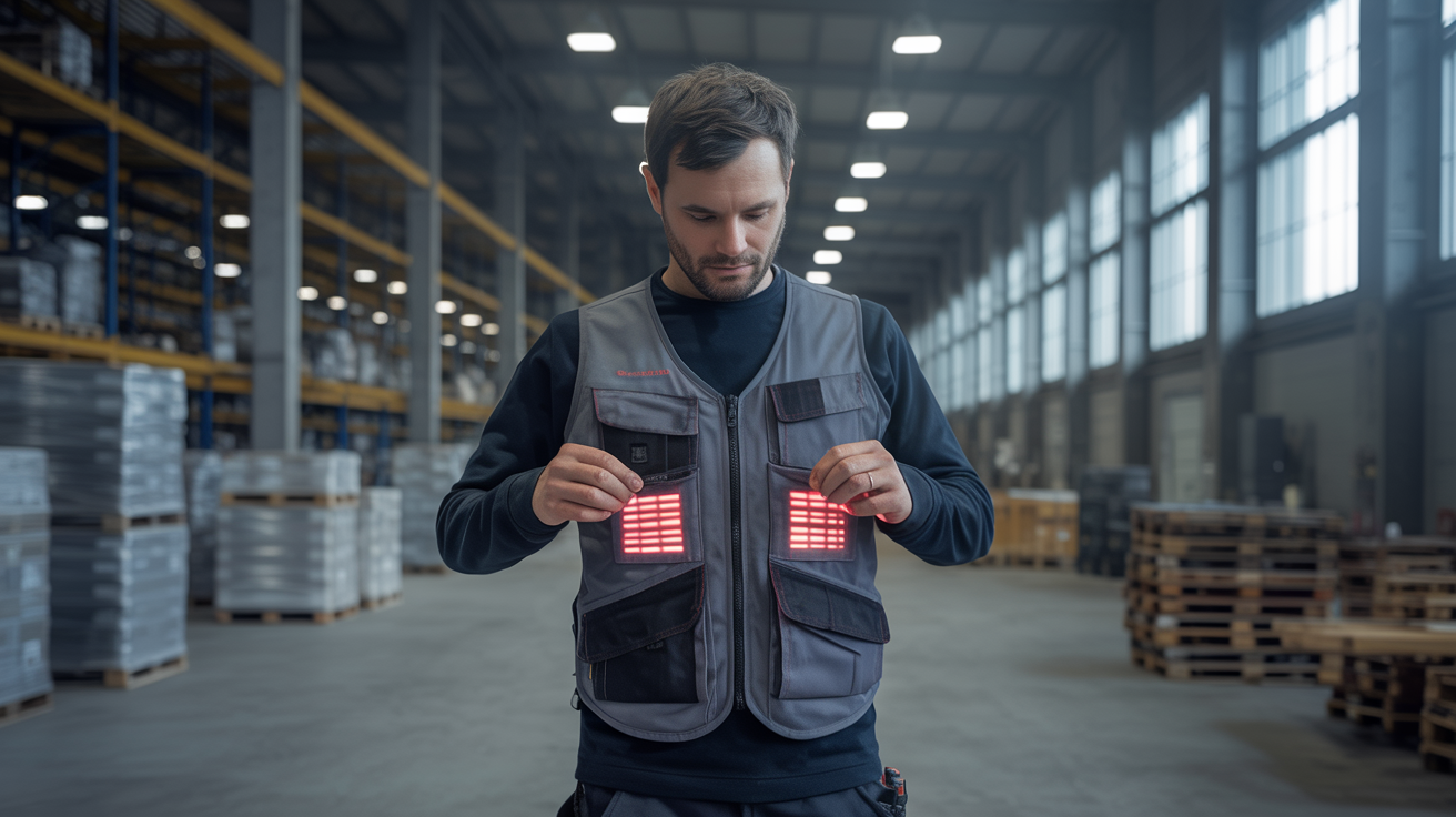 Vesta incalzita de lucru cu elemente de fibra de carbon integrate