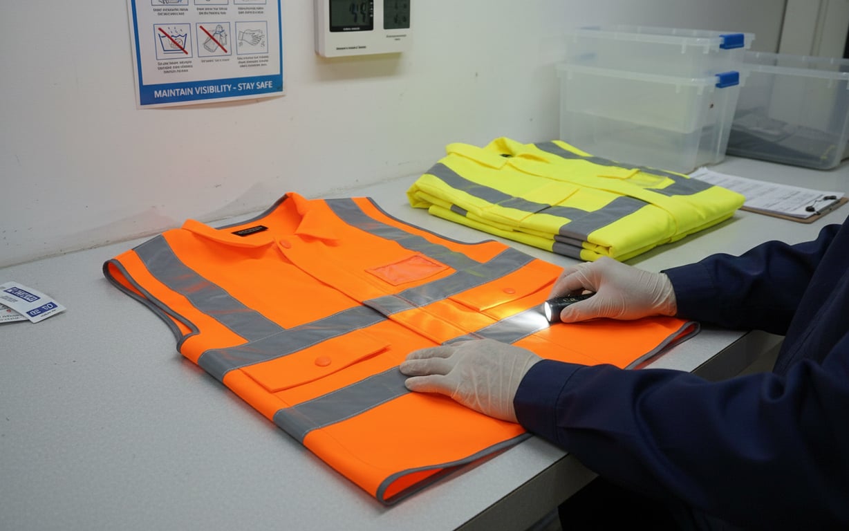 Proces de întreținere și verificare a echipamentelor reflectorizante