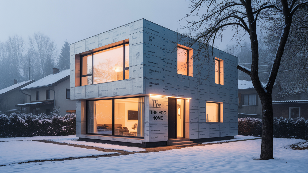 Casa moderna cu izolație termică exterioară, eficiență energetică