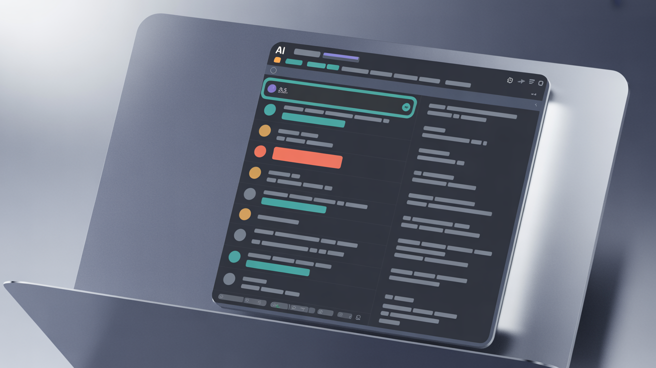 AI summarizing a long Slack thread into key points and actions