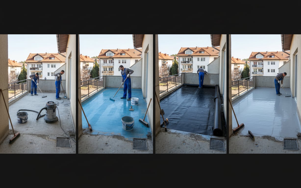 Proces pas cu pas de aplicare a hidroizolației pe balcon
