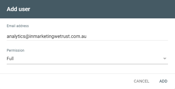 How to Add Your Agency to Google Search Console - In Marketing We Trust - User Permissions