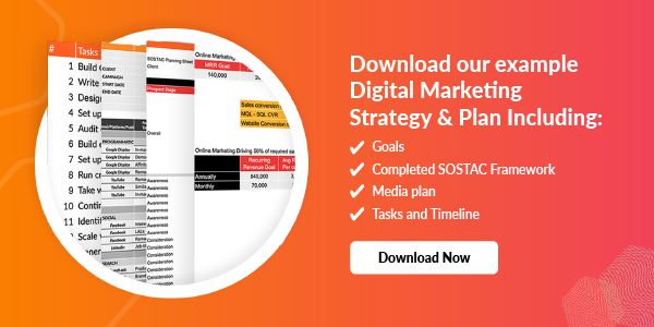 Download our example digital marketing strategy and plan