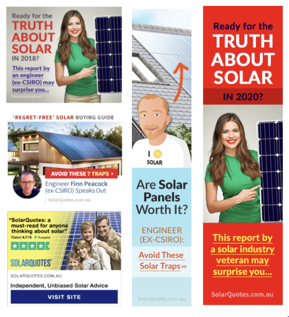 SolarQuotes display ads