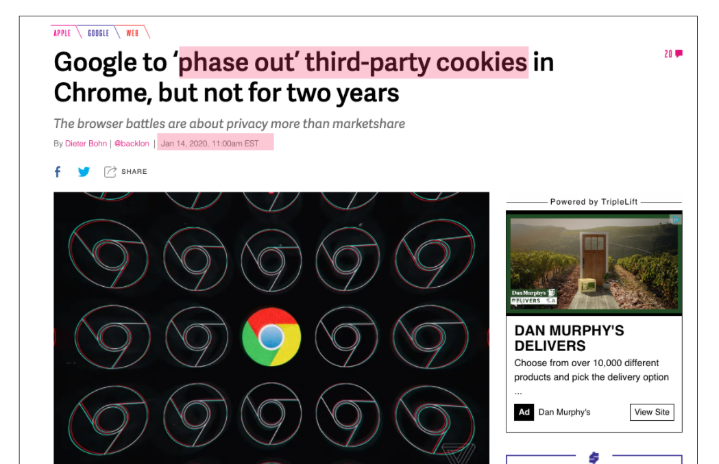 A brave new world - what's happening to third-party cookies - google to phase out third-party cookies in chrome but not for two years