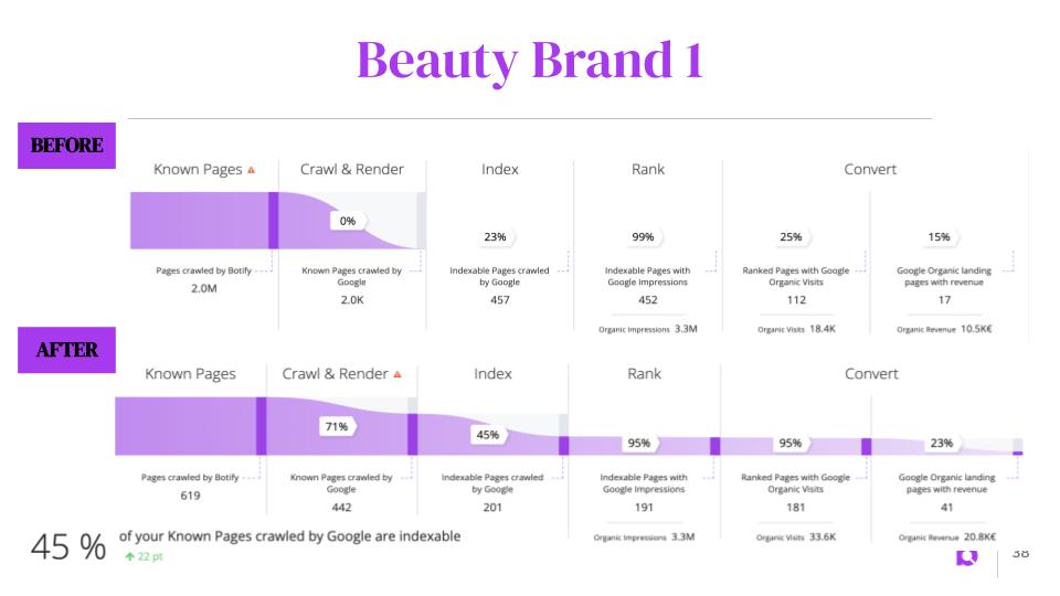 Botify Case Study - Beauty Brand 1