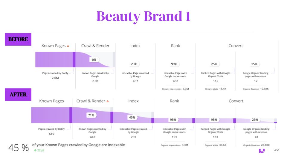 Botify Case Study - Beauty Brand 1