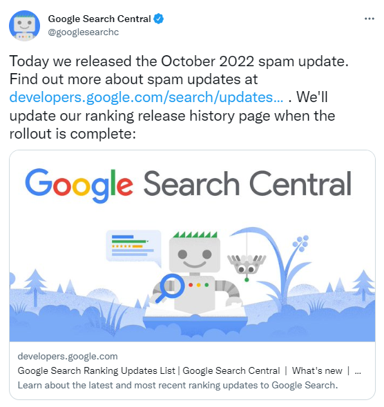 October 2022 Spam Update