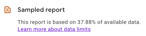 Data sampling in GA4