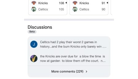 Google “Discussions” beta feature spotted