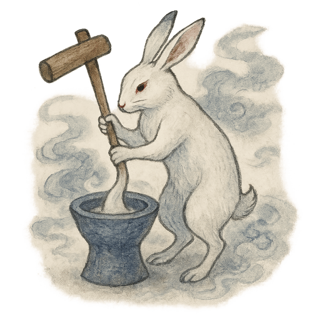 月の兎のイラスト