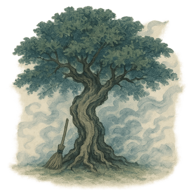 落葉なき椎のイラスト