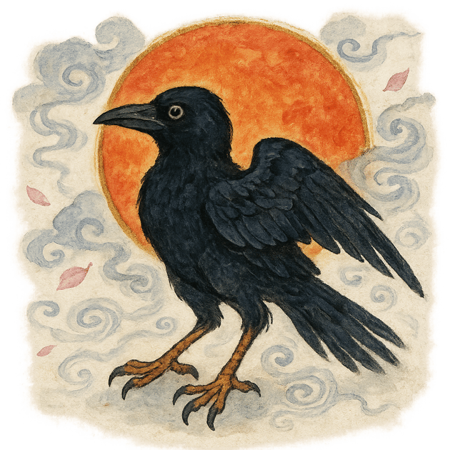 金烏のイラスト