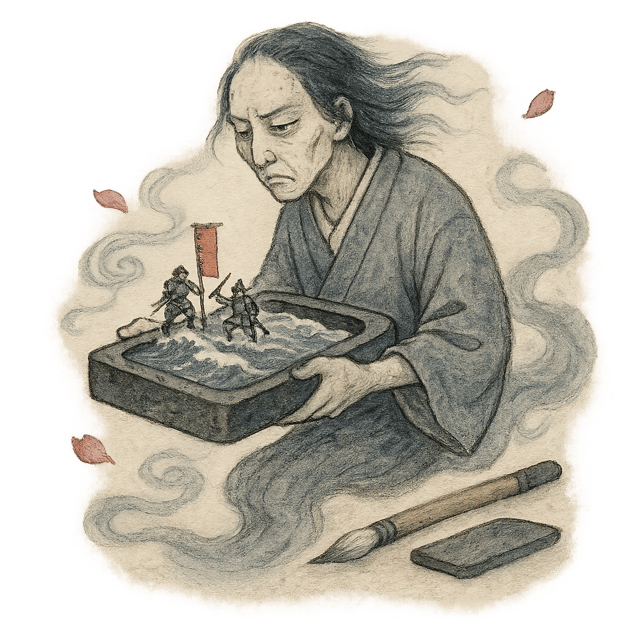 硯の魂のイラスト