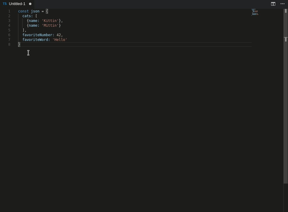 JSON to TS Extension
