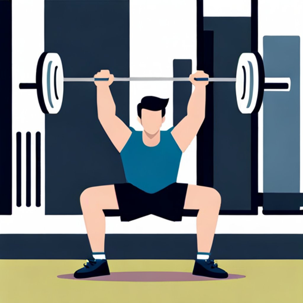 a man lifting weights