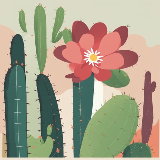 a cactus with a flower