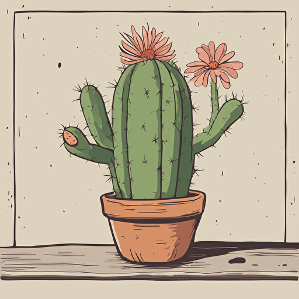 a cactus with a flower