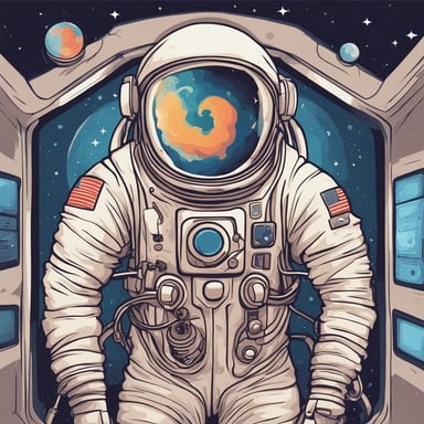 an astronaut on a space station