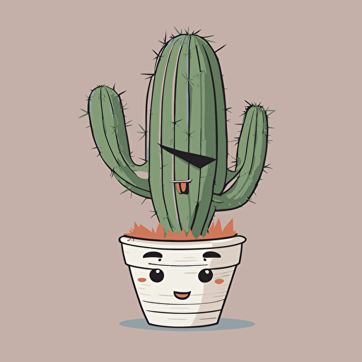 a cactus with a face