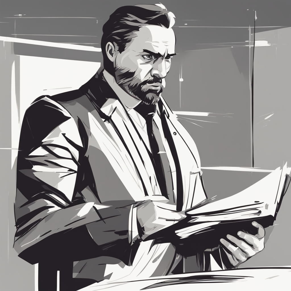 a lawyer presenting their case