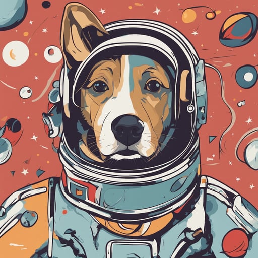 a dog astronaut