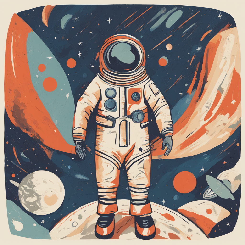 a person in a space suit