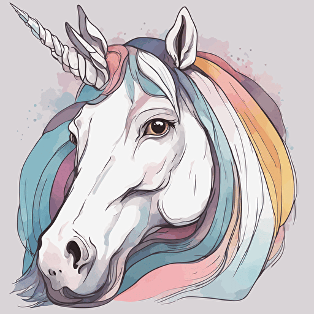 a portrait of a unicorn