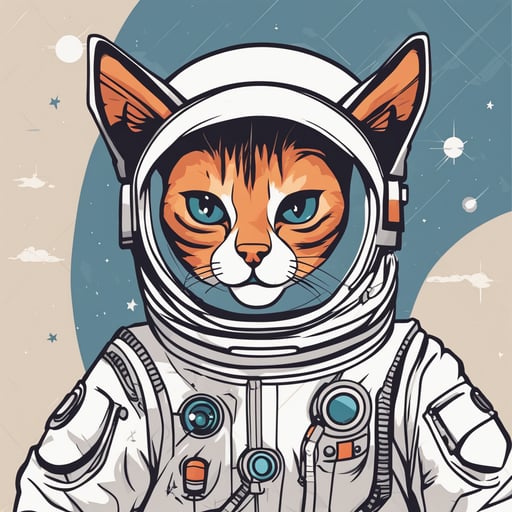 a cat astronaut