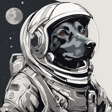 a dog astronaut