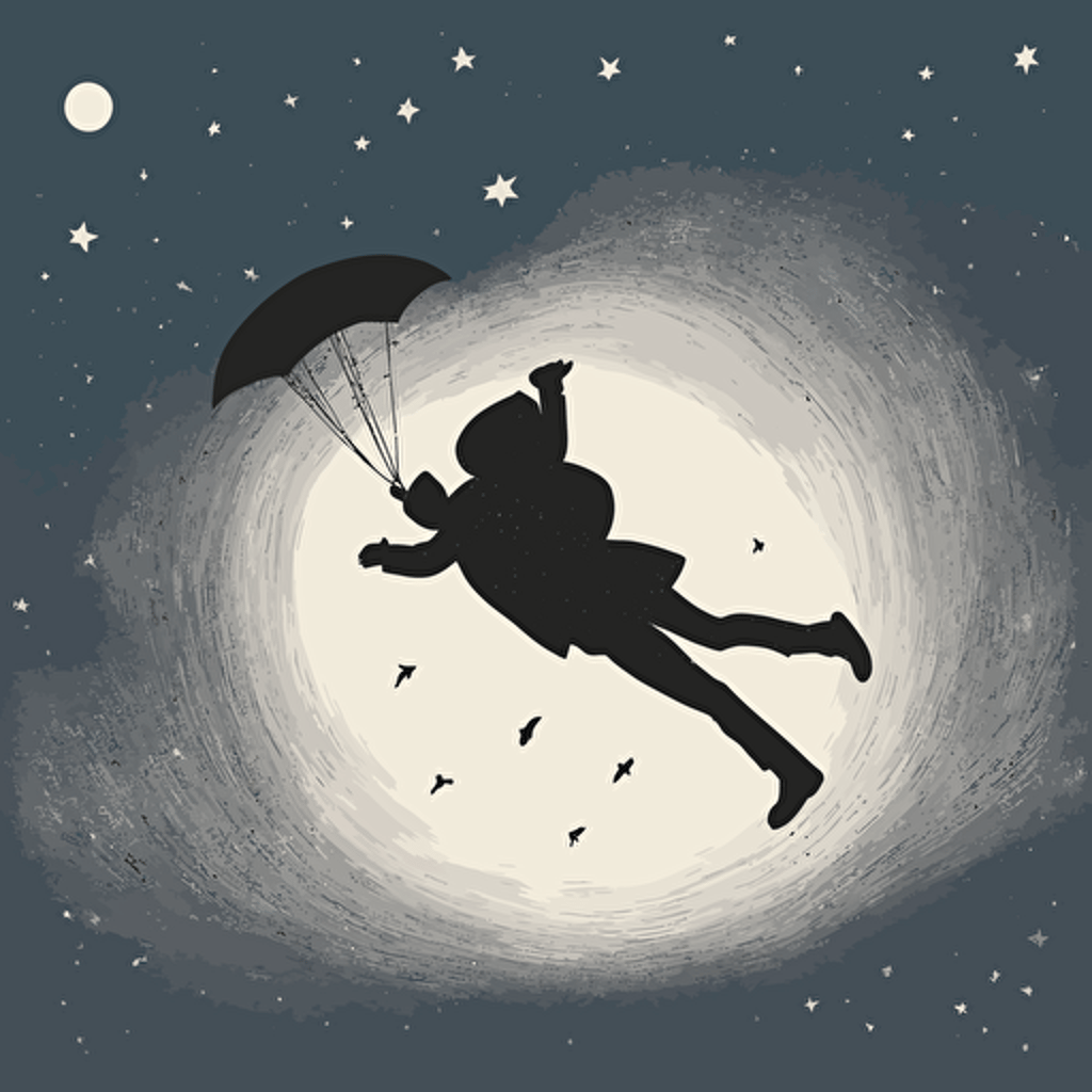 a person falling from the sky