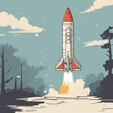 a rocket taking off