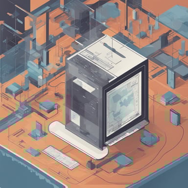 a diagram of a computer connected to a server